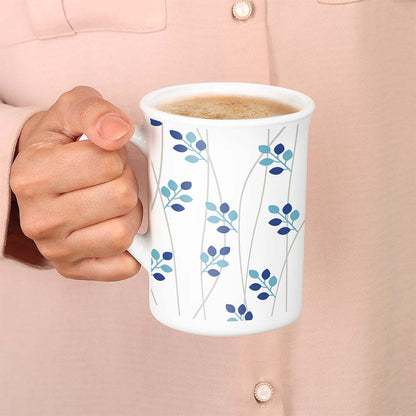 Larah Leafline Blue Opalware Mug Set