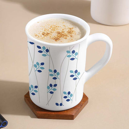 Larah Leafline Blue Opalware Mug Set