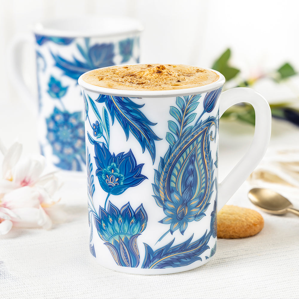 Larah By Borosil New Iris Mug Set, 350 ml 350 ml x 2