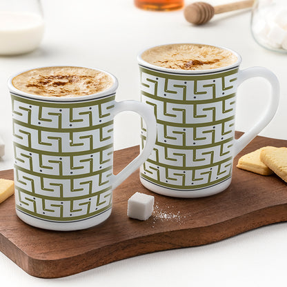 Larah by Borosil Trellis Mug Set 350 ml x 2
