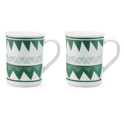 Larah by Borosil Tri Wave Mug Set 350 ml x 2