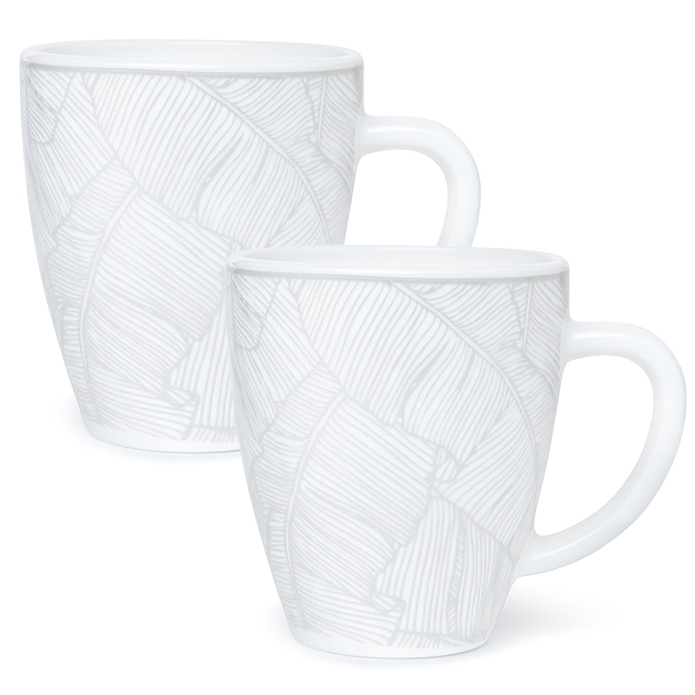 Larah By Borosil Ivy Mug Set, 390 ml 390 ml x 2