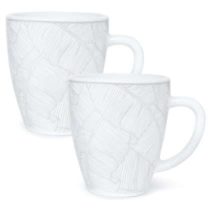 Larah By Borosil Ivy Mug Set, 390 ml 390 ml x 2