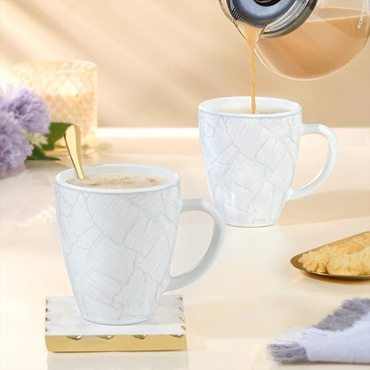 Larah By Borosil Ivy Mug Set, 390 ml 390 ml x 2