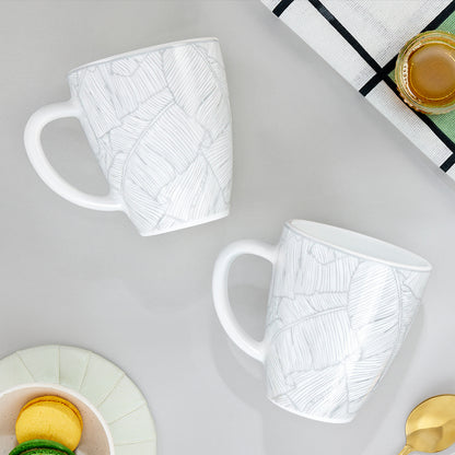 Larah By Borosil Ivy Mug Set, 390 ml 390 ml x 2