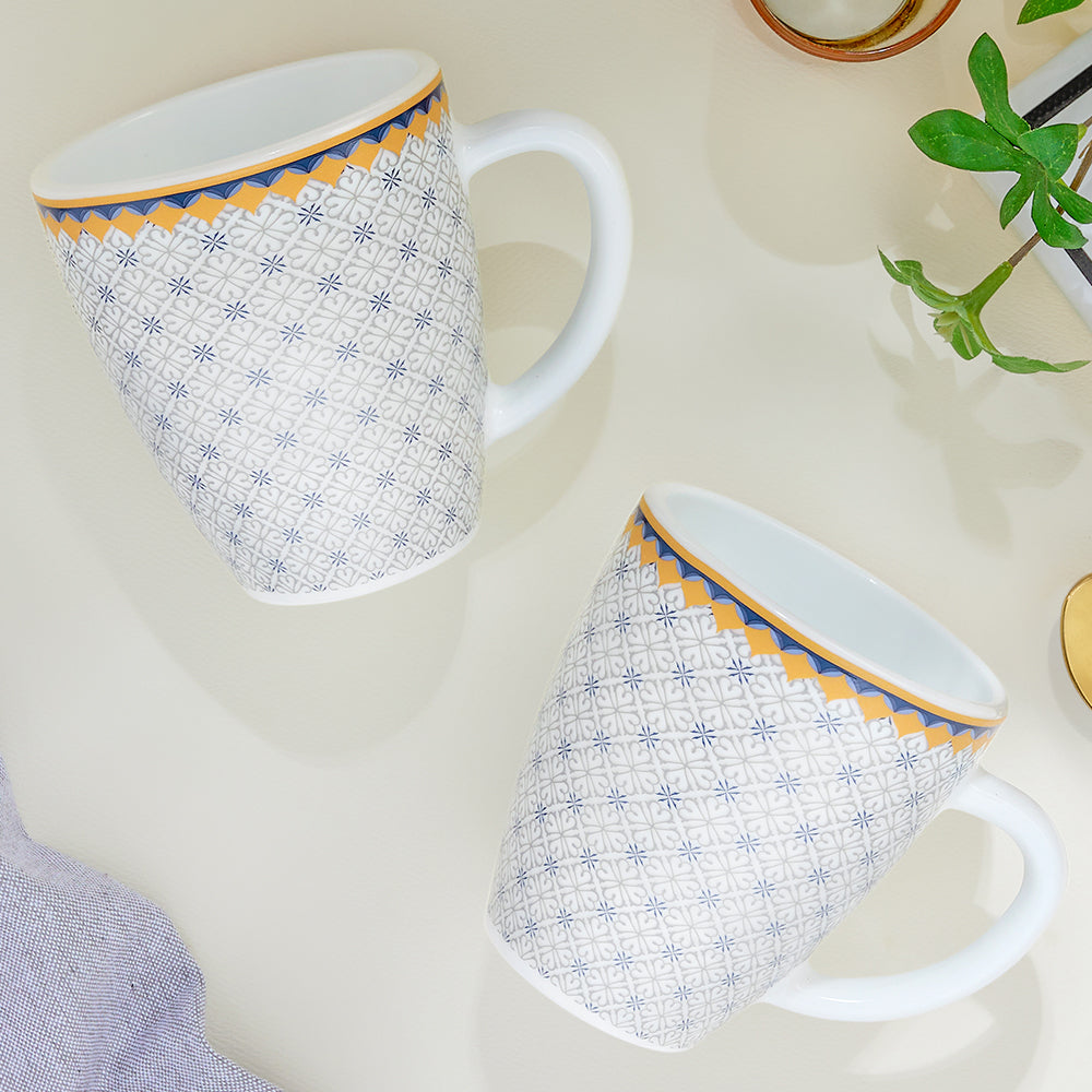 Larah By Borosil Kosmia Mug Set, 390 ml 390 ml x 2