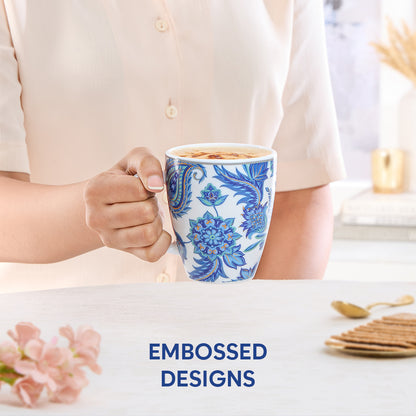 Larah By Borosil New Iris Mug Set, 390 ml 390 ml x 2