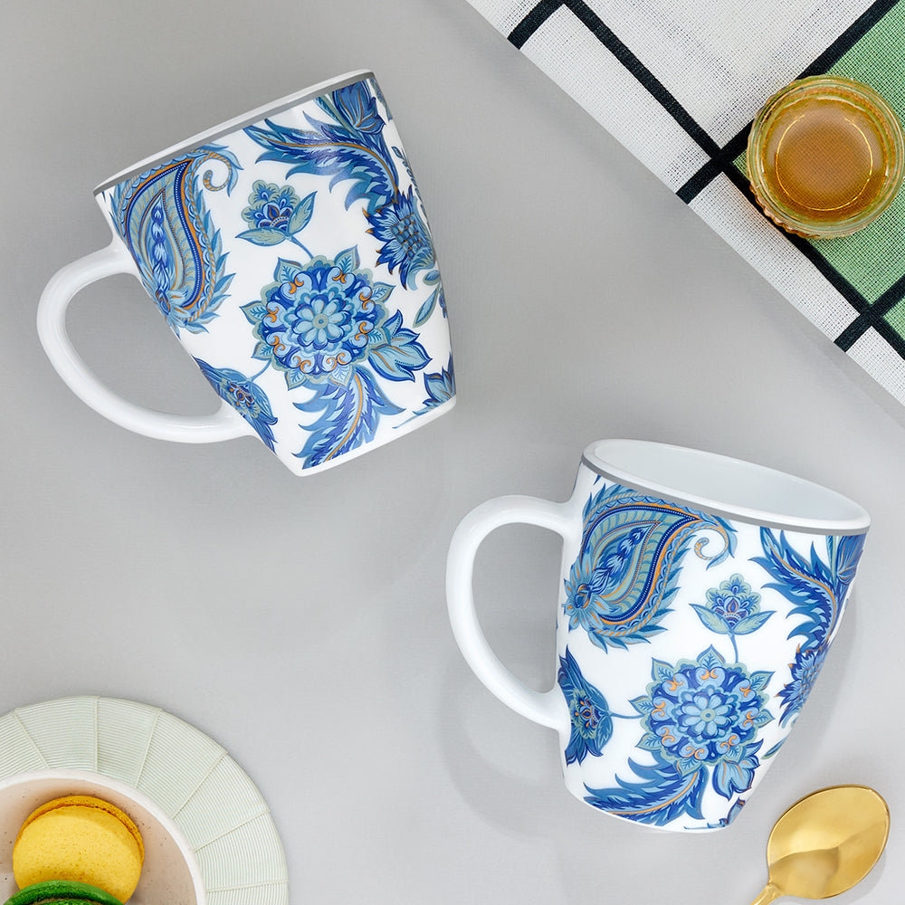 Larah By Borosil New Iris Mug Set, 390 ml 390 ml x 2