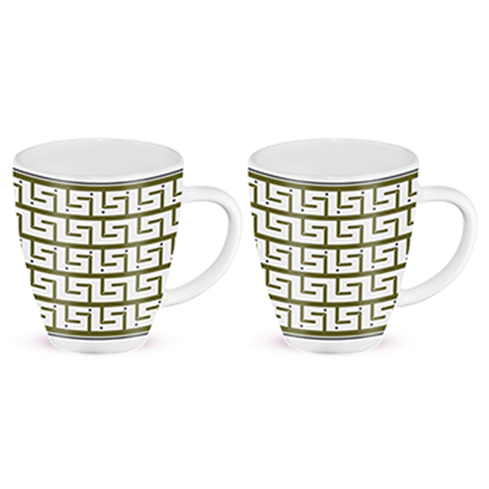 Larah by Borosil Trellis Mug Set 400 ml x 2