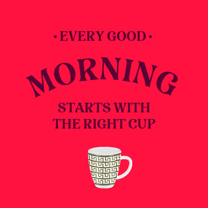 Larah by Borosil Trellis Mug Set 400 ml x 2