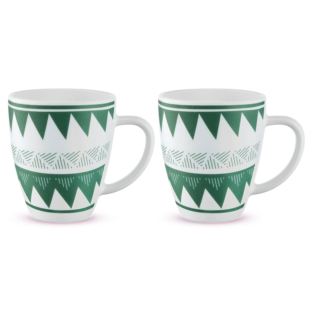 Larah by Borosil Tri Wave Mug Set 400 ml x 2