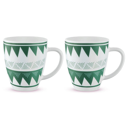 Larah by Borosil Tri Wave Mug Set 400 ml x 2