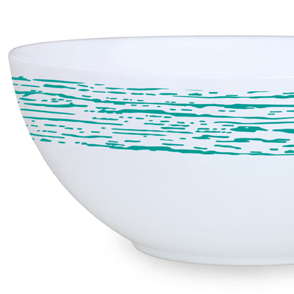 Larah by Borosil Blue Nova Snack Bowl with Cover 2 pc Set + 2 Lids