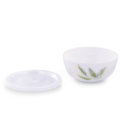 Larah by Borosil Breeze Snack Bowl with Cover 2 pc Set + 2 Lids