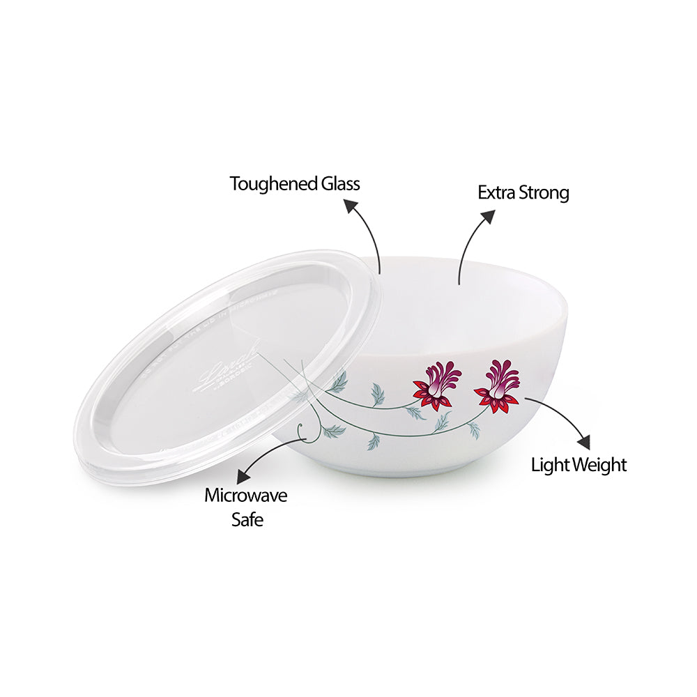 Larah by Borosil Flower Pot Serve n Store 2 pc Set
