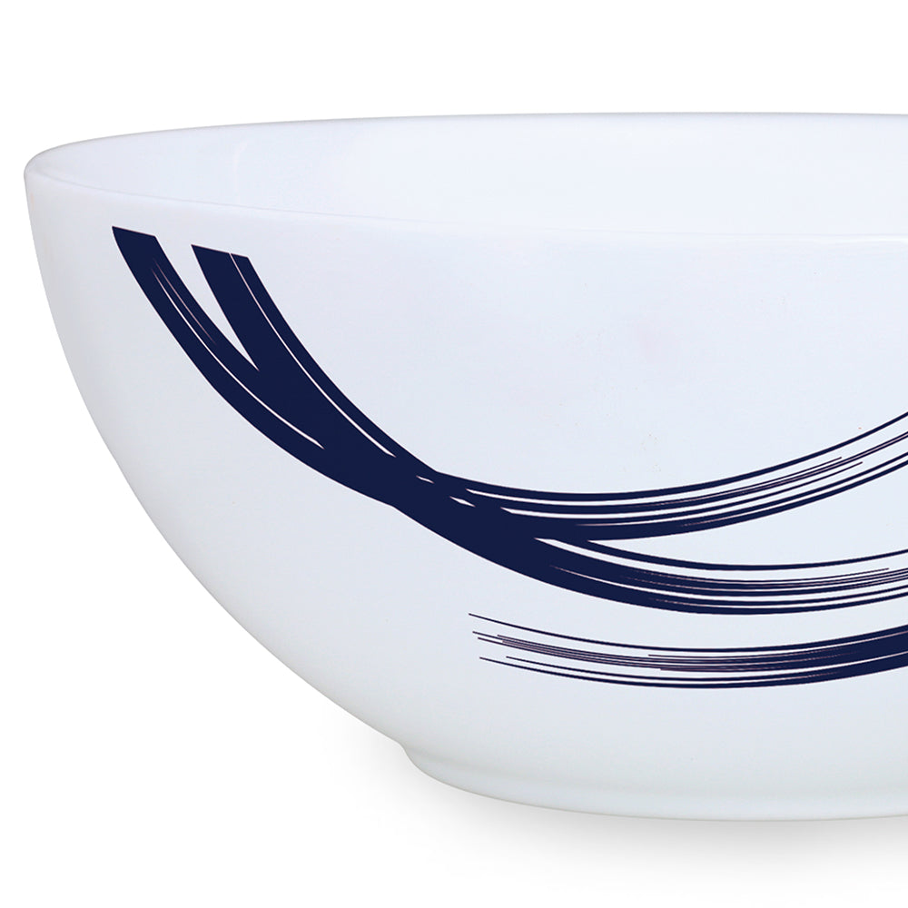 Larah by Borosil Indigo Stella Snack Bowl with Cover 2 pc Set + 2 Lids