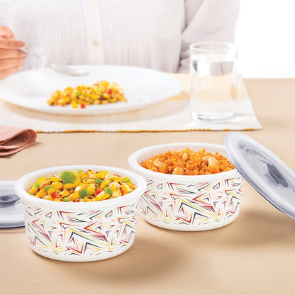 Larah By Borosil Comet Storage Bowl Set 400 ml x 2