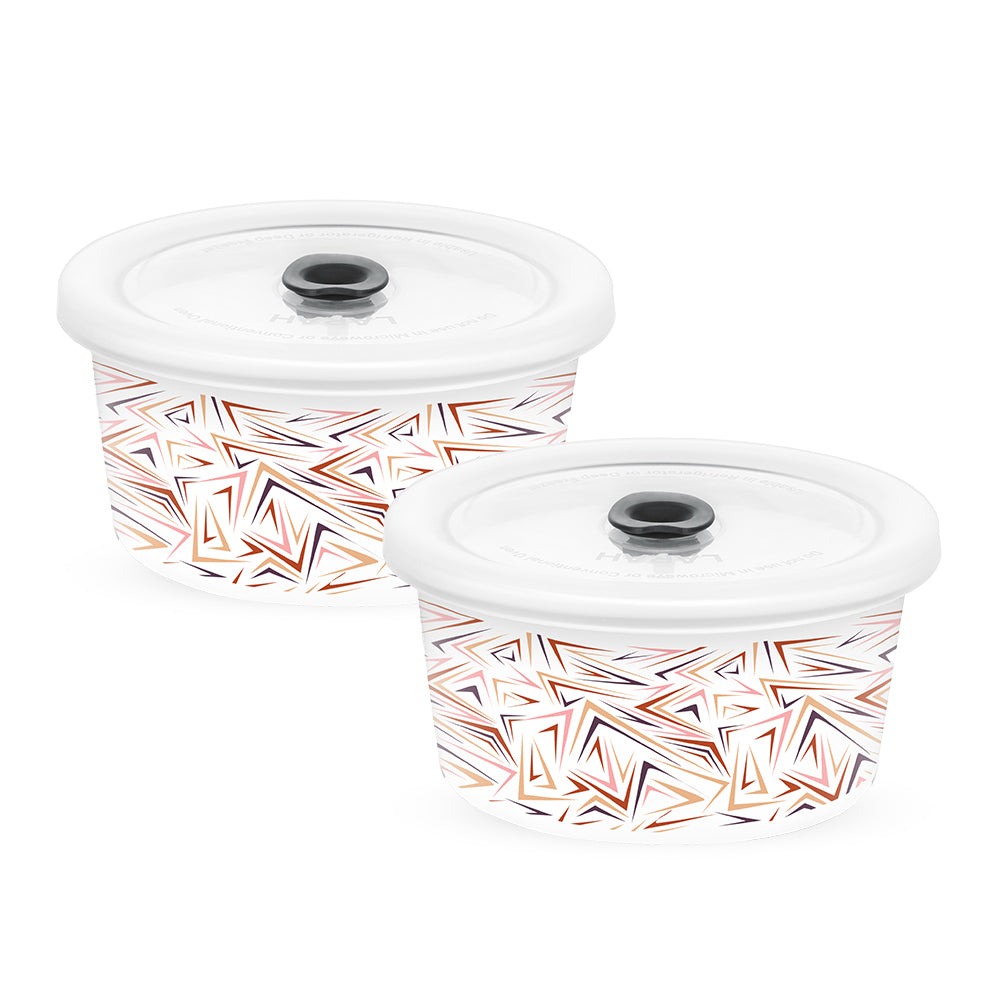 Larah By Borosil Comet Storage Bowl Set 400 ml x 2