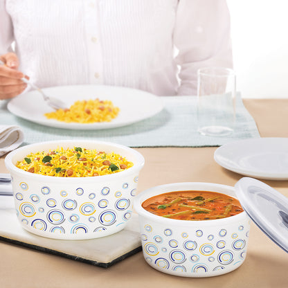Larah By Borosil Jupiter Storage Bowl Set 1.2 L + 800 ml