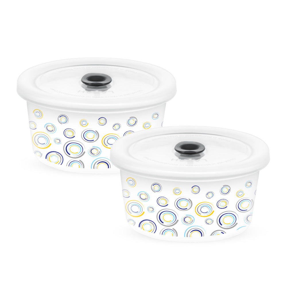 Larah By Borosil Jupiter Storage Bowl Set 400 ml x 2