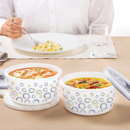 Larah By Borosil Jupiter Storage Bowl Set 800 ml x 2