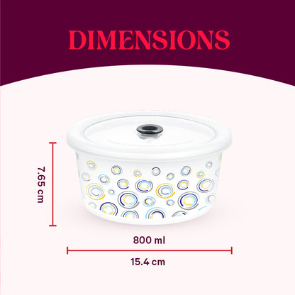 Larah By Borosil Jupiter Storage Bowl Set 800 ml x 2