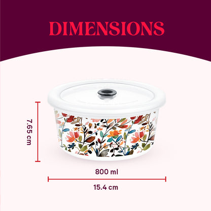 Larah By Borosil Lupin Storage Bowl Set 800 ml x 2