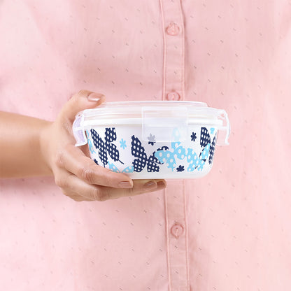 Larah by Borosil Veera Blue Lunchbox, Set of 3, Teal 400 ml x 3