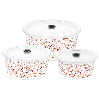 Larah By Borosil Comet Storage Bowl Set 1.2 L + 800 ml + 400 ml