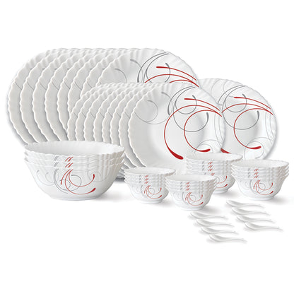 Larah by Borosil Boro Dinner Set 44 pc Set: Serves 8