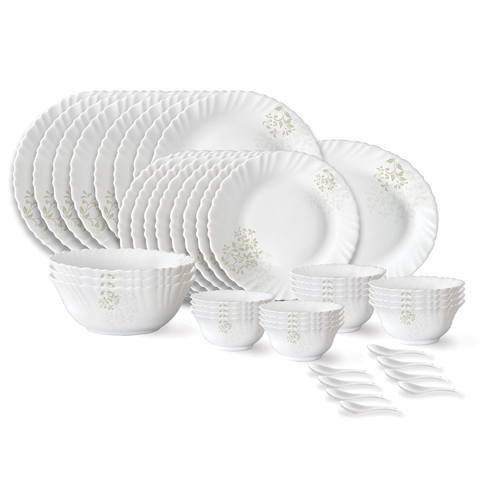 Larah by Borosil Ingot Dinner Set, 44 pc