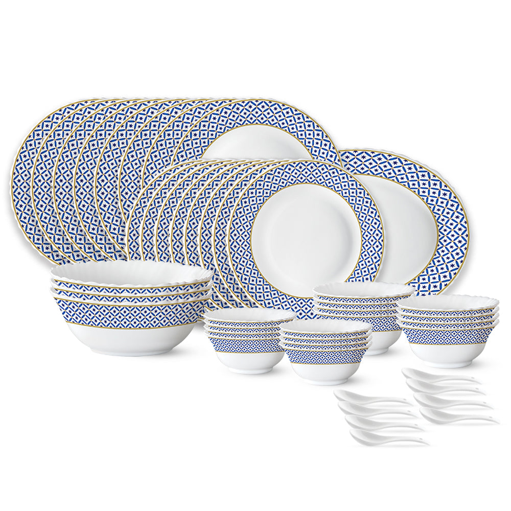 Larah by Borosil Juliet Dinner Set, 44 pc