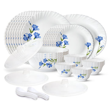 Larah by Borosil, Marina Blue Dinner Set