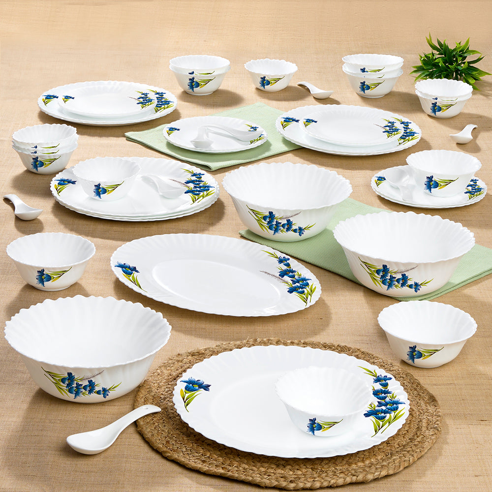 Larah by Borosil Nina Dinner Set 44 pc Set: Serves 8