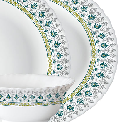 Larah by Borosil, Persia Dinner Set 44 pc Set: Serves 8
