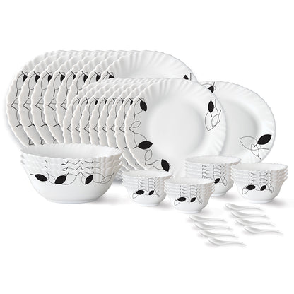 Larah by Borosil Shadow Dinner Set 44 pc Set: Serves 8