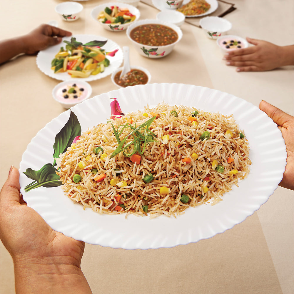 Larah by Borosil Stargazer Dinner Set 44 pc Set: Serves 8