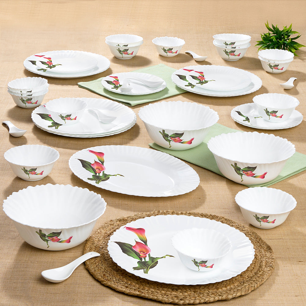 Larah by Borosil Stargazer Dinner Set 44 pc Set: Serves 8