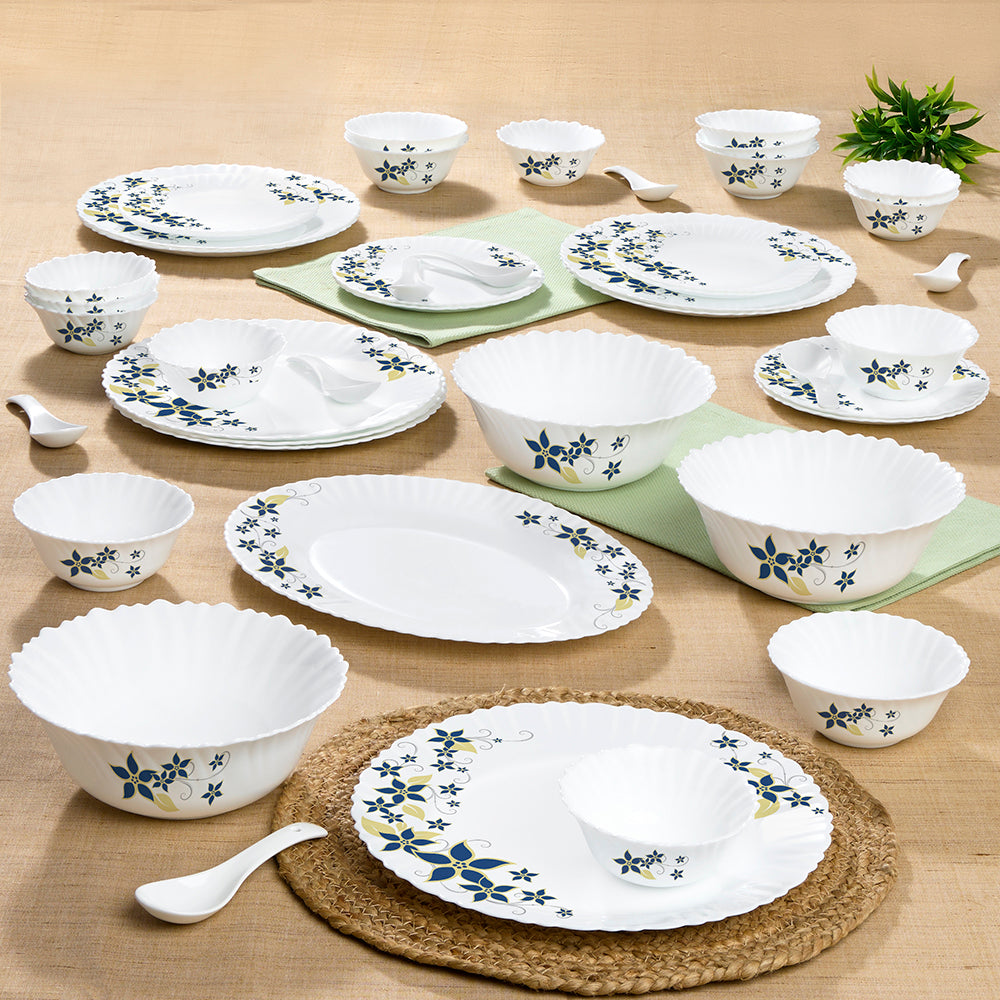 Larah by Borosil Viva Dinner Set 44 pc Set: Serves 8