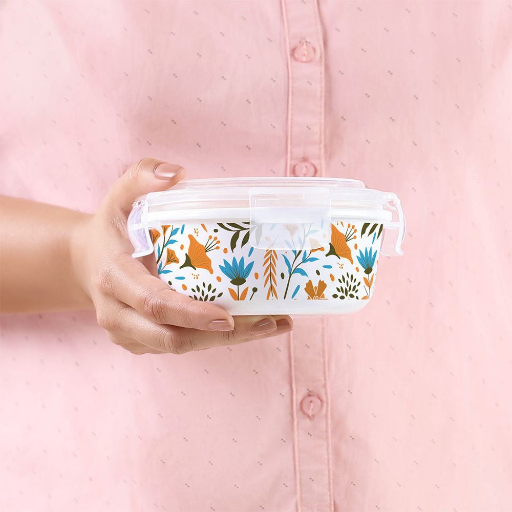 Larah by Borosil Ziva Sky Lunchbox, Set of 4, Blue, 400ml