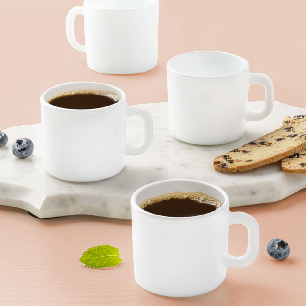 Larah Logo Opalware Mug Set
