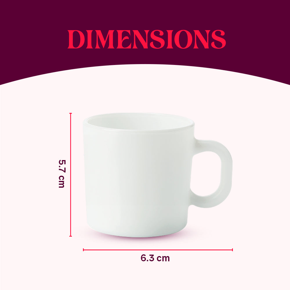Larah Logo Opalware Mug Set