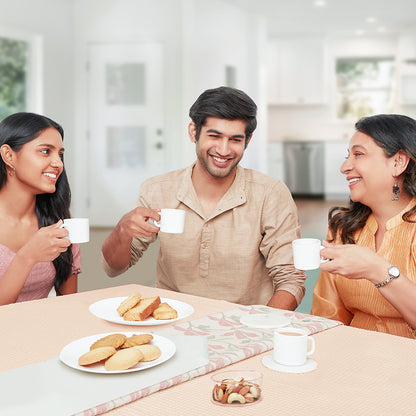 Larah Logo Opalware Mug Set