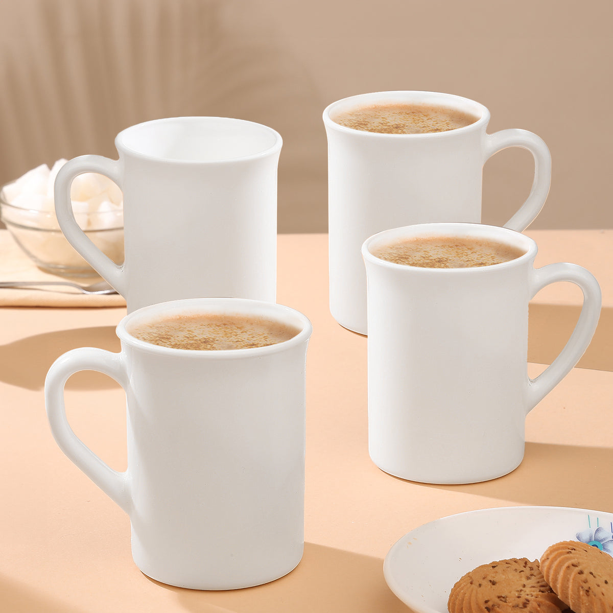Larah Logo Opalware Mug Set