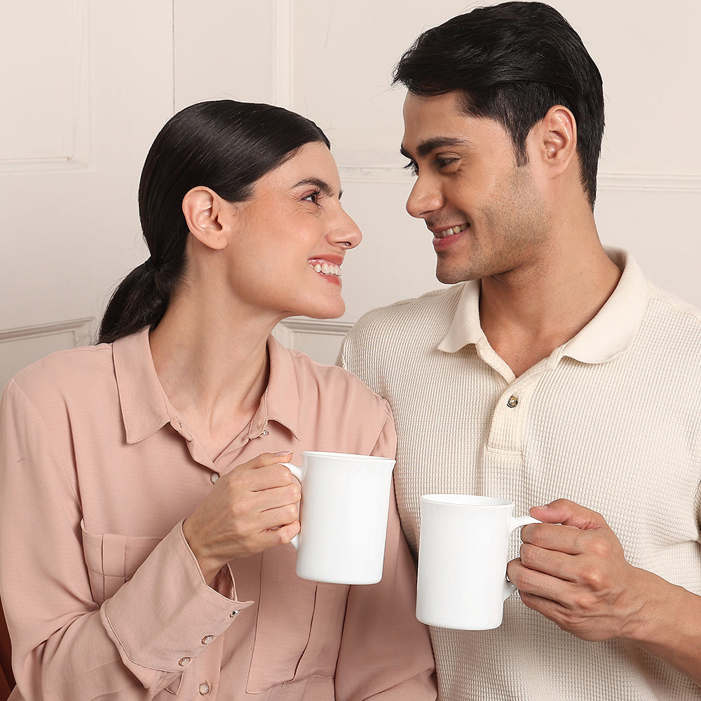 Larah Logo Opalware Mug Set