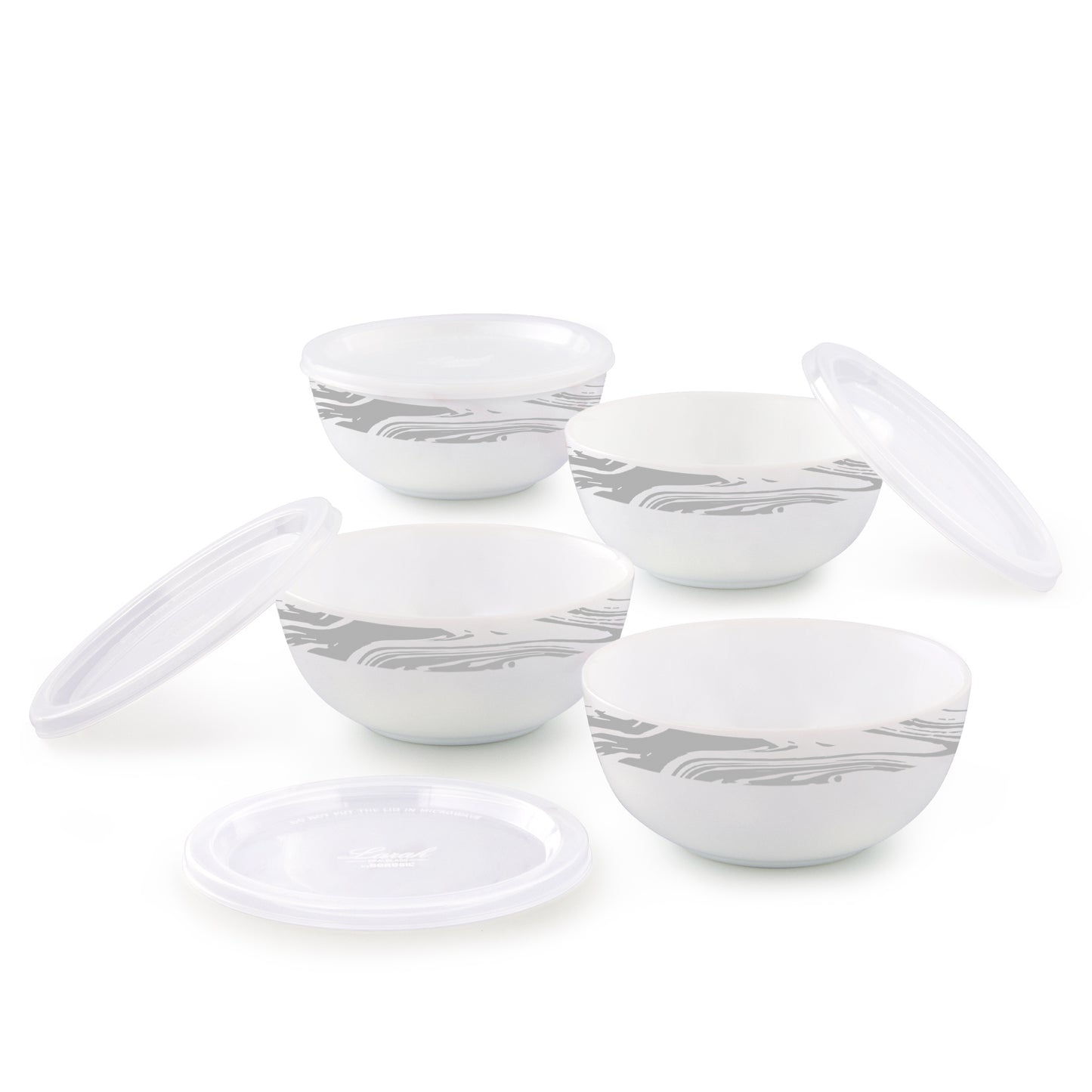 Larah by Borosil Marble Serve n Store 4 pc Set