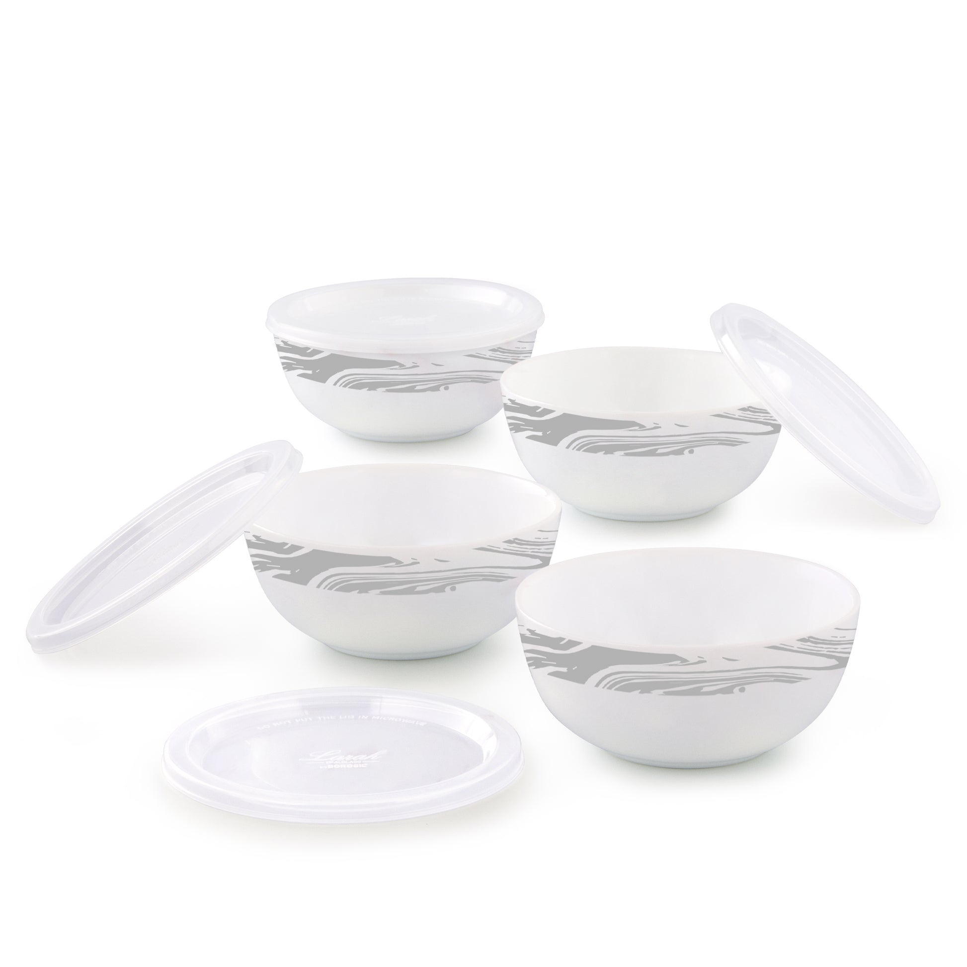 Larah by Borosil Marble Serve n Store 4 pc Set