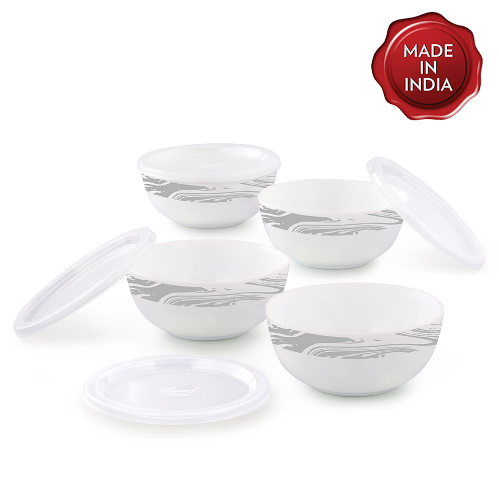 Larah by Borosil Marble Serve n Store 4 pc Set