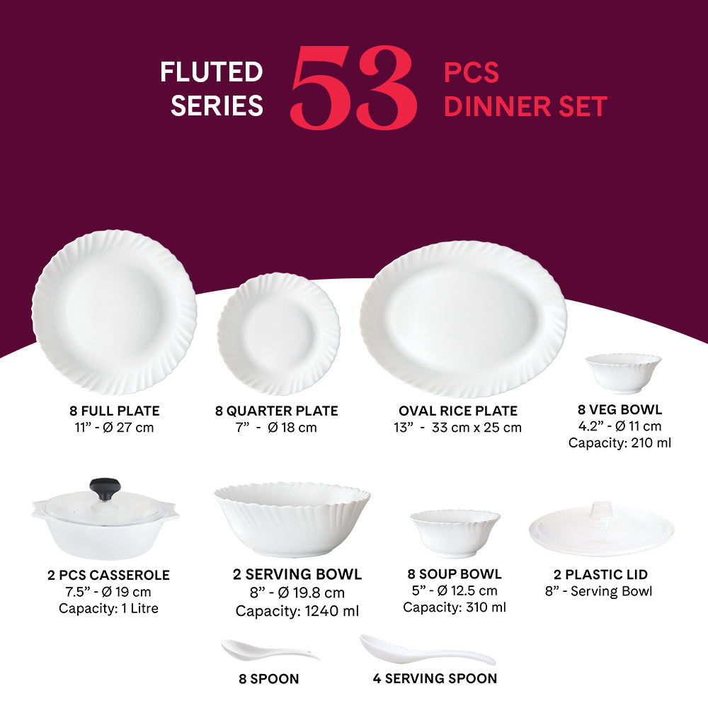 Larah by Borosil, Persia Dinner Set, 37 pc