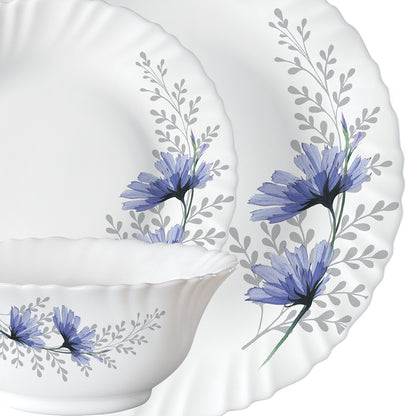 Larah by Borosil, Bellflower Dinner Set 5 pc Set: Serves 2